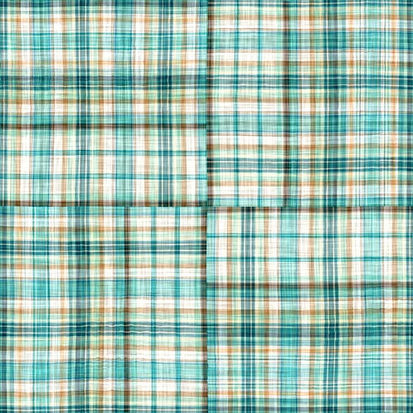  Seamless sailor flannel textile gingham repeat swatch.Teal rustic coastal beach house check fabric tile.