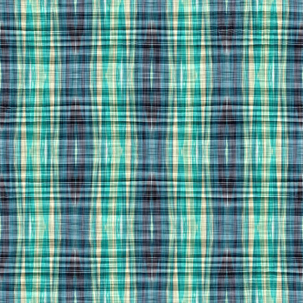 Seamless Sailor Flannel Textile Gingham Repeat Swatch Teal Rustic Coastal — Photo