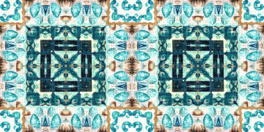  Modern nantucket summer printed edging time fabric. Banner ribbon in seamless repeat.Teal beach house border in coastal style patchwork pattern.