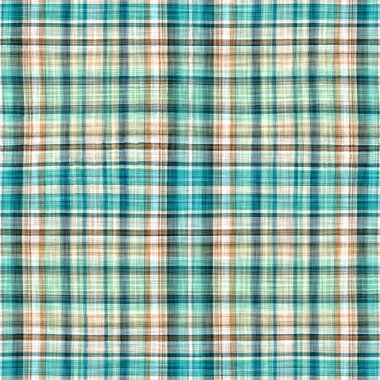  Seamless sailor flannel textile gingham repeat swatch.Teal rustic coastal beach house check fabric tile.