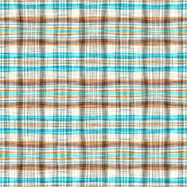 Seamless sailor flannel textile gingham repeat swatch.Teal rustic coastal beach house check fabric tile.
