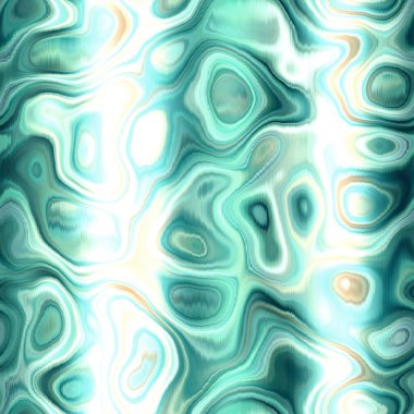 Washed teal wavy blur melange seamless pattern. Aquarelle effect boho fashion fabric for coastal nautical blotchy wallpaper background.. Dyed reflection washed with blurry gradient tile able swatch.