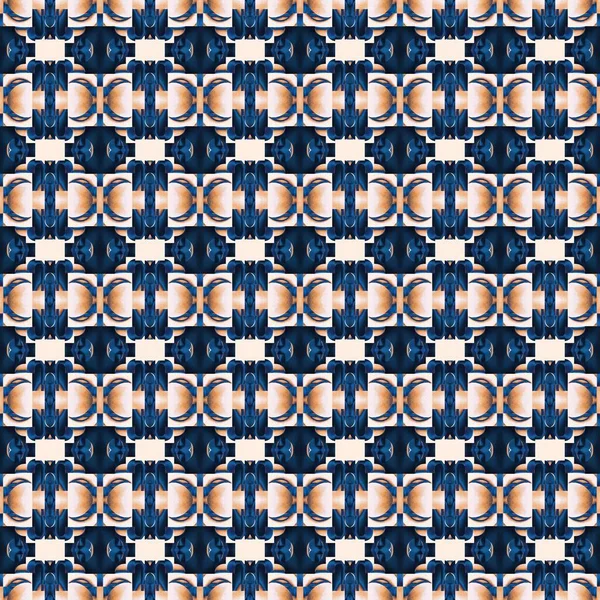 Seamless Coastal Blur Painterly Geometric Mosaic Effect Patchwork Blur Masculine — Stockfoto