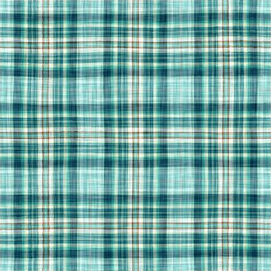  Seamless sailor flannel textile gingham repeat swatch.Teal rustic coastal beach house check fabric tile.