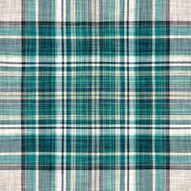  Seamless sailor flannel textile gingham repeat swatch.Teal rustic coastal beach house check fabric tile.