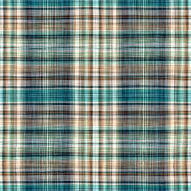  Seamless sailor flannel textile gingham repeat swatch.Teal rustic coastal beach house check fabric tile.