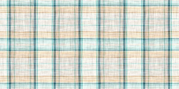 Seamless Sailor Flannel Edging Trim Textile Gingham Rustic Banner Ribbon — Foto Stock