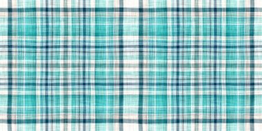  Seamless sailor flannel edging trim textile. Gingham rustic banner ribbon endless tape.Teal rustic coastal beach house border check fabric tile.