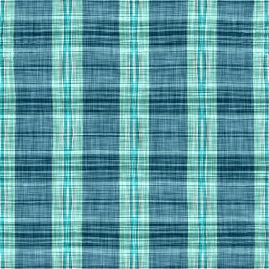  Seamless sailor flannel textile gingham repeat swatch.Teal rustic coastal beach house check fabric tile.