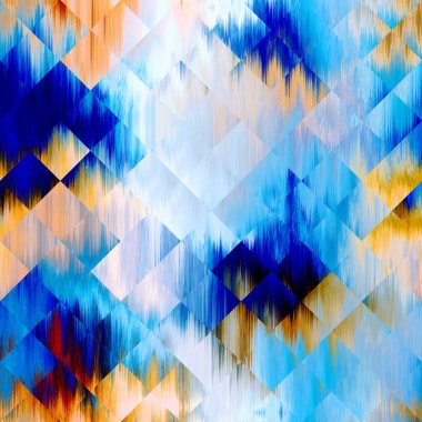 Plaj mayosu ve moda baskısı için nemli ombre geometrik renk karışımı. Damlayan dijital sıvı suluboya girdap etkisi. Yüksek çözünürlüklü kusursuz madde. Dalgalı yaz boyası boho.