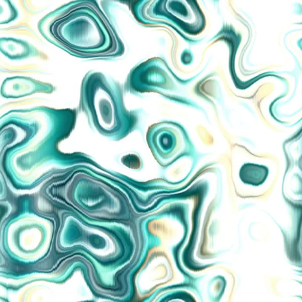 Washed Teal Wavy Blur Melange Seamless Pattern Aquarelle Effect Boho — Stock Photo, Image