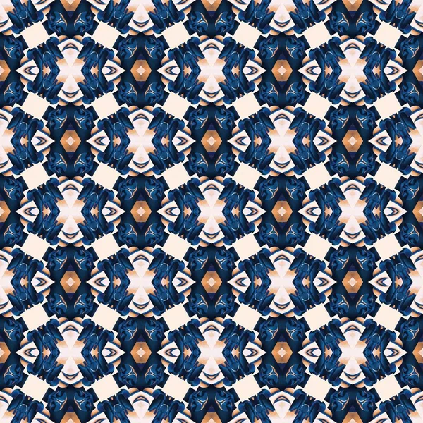 Seamless Coastal Blur Painterly Geometric Mosaic Effect Patchwork Blur Masculine — Stock Photo, Image