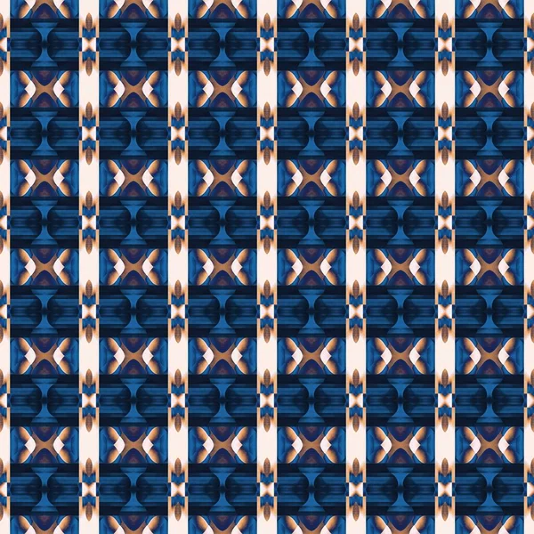 Seamless Coastal Blur Painterly Geometric Mosaic Effect Patchwork Blur Masculine — Stock fotografie