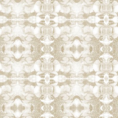 Kusursuz sahil bulanık krem bez efekti geometrik mozaik etki. Sahil evi tarzı kumaş tekrarı. Ecru doğal keten etkisi. Sahil coğrafi arka plan.