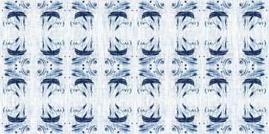 Yıkanmış geometrik çukur boyalı bulanık efekt kenarı. Denizcilik ve deniz mavisi, maskülen, keten desenli sonsuz bant arka plan. İndigo boyası, yıkama, deniz mavisi, dikişsiz sınır deseni.. 