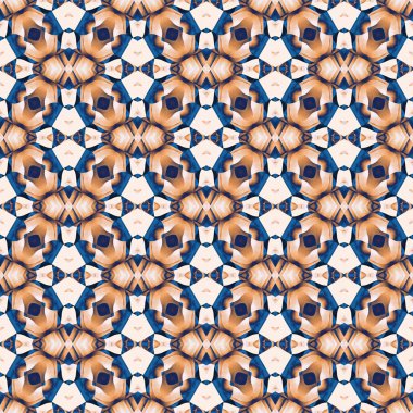  Seamless coastal blur painterly geometric mosaic effect. Patchwork blur masculine all over summer fashion damask repeat,Indigo Blue white watercolor batik azulejos tile background.