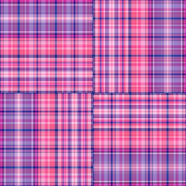  Kusursuz çeşitlilikte kırmızı mavi denizci flanel tekstil tartan tekstil tekstili. Sahildeki sahil evinde boyalı gingham. Kumaş döşemeleri kontrol et..