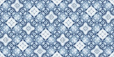 Yıkanmış geometrik çukur boyalı bulanık efekt kenarı. Denizcilik ve deniz mavisi, maskülen, keten desenli sonsuz bant arka plan. İndigo boyası, yıkama, deniz mavisi, dikişsiz sınır deseni.. 