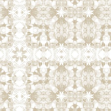 Kusursuz sahil bulanık krem bez efekti geometrik mozaik etki. Sahil evi tarzı kumaş tekrarı. Ecru doğal keten etkisi. Sahil coğrafi arka plan.