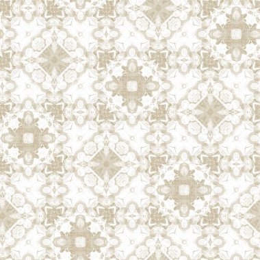 Kusursuz sahil bulanık krem bez efekti geometrik mozaik etki. Sahil evi tarzı kumaş tekrarı. Ecru doğal keten etkisi. Sahil coğrafi arka plan.