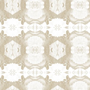 Kusursuz sahil bulanık krem bez efekti geometrik mozaik etki. Sahil evi tarzı kumaş tekrarı. Ecru doğal keten etkisi. Sahil coğrafi arka plan.