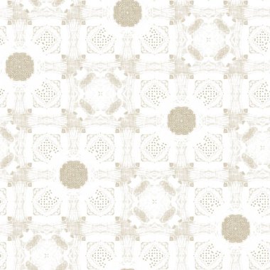 Kusursuz sahil bulanık krem bez efekti geometrik mozaik etki. Sahil evi tarzı kumaş tekrarı. Ecru doğal keten etkisi. Sahil coğrafi arka plan.