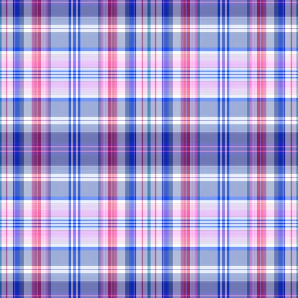 Seamless Variegated Red Blue White Sailor Flannel Textile Tartan Repeat — Stock Photo, Image