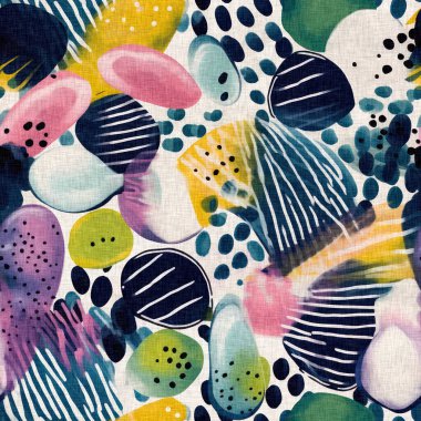 Tropik modern plaj taşları kıyı desenleri yaz tekstil tasarımları için taze keten pamuk efektli kumaş desenleri. Kusursuz trend çakıl taşı yinelenen arka plan