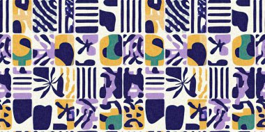 Kusursuz modayı tekrarlayan kenar süsleme pankartı arka planı. Modern eğlence desenleri, yaz aylarında pamuk efektli tekstil tasarımları için kumaş kenar baskısı.. 