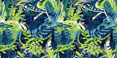  Sualtı yosunları ve deniz yosunlarının kenar kenarları mükemmel. Tropikal modern kıyı desenleri kumaş mercan resif sınır baskısı yaz tekstil tasarımları keten pamuk efektli.