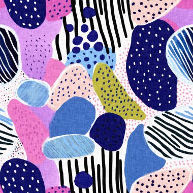 Tropik modern plaj taşları kıyı desenleri yaz tekstil tasarımları için taze keten pamuk efektli kumaş desenleri. Kusursuz trend çakıl taşı yinelenen arka plan