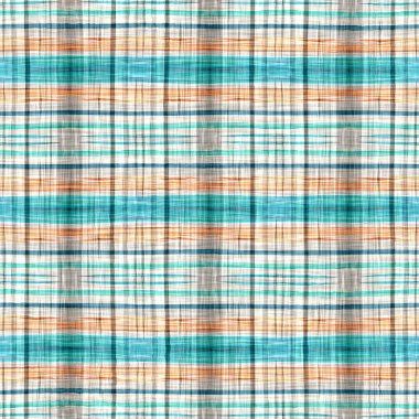  Seamless sailor flannel textile gingham repeat swatch.Teal rustic coastal beach house check fabric tile.