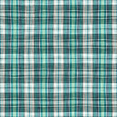  Seamless sailor flannel textile gingham repeat swatch.Teal rustic coastal beach house check fabric tile.