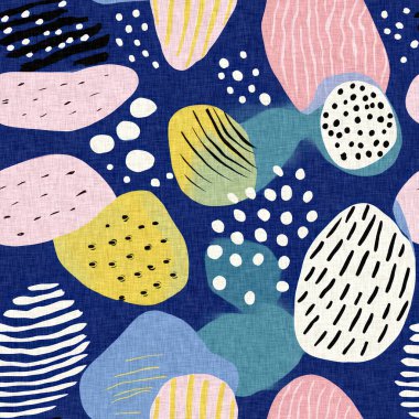 Tropik modern plaj taşları kıyı desenleri yaz tekstil tasarımları için taze keten pamuk efektli kumaş desenleri. Kusursuz trend çakıl taşı yinelenen arka plan