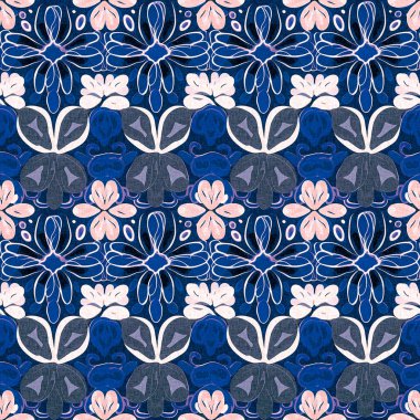 Kusursuz modayı tekrarlayan arka plan. Eğlenceli modern kıyı desenleri yaz tekstil tasarımları için keten pamuk efektli kumaş baskıları.. 