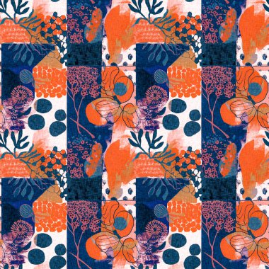 Kusursuz modayı tekrarlayan arka plan. Eğlenceli modern kıyı desenleri yaz tekstil tasarımları için keten pamuk efektli kumaş baskıları.. 