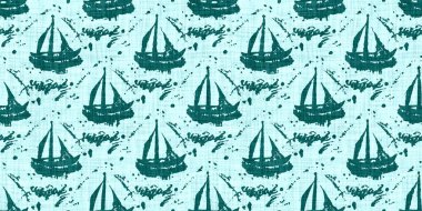  Kusursuz su kıyısı bulanık keten efekti geometrik mozaik efekt. Boho Patchwork denizcilik erkeksi kurdele kesimi. Teal yeşil, canlı suluboya batik azulejos fayans kenar afişi arkaplanı.