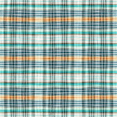  Seamless sailor flannel textile gingham repeat swatch.Teal rustic coastal beach house check fabric tile.