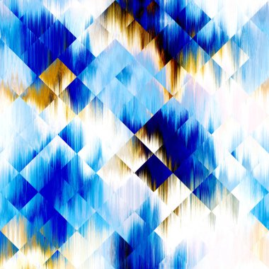 Plaj mayosu ve moda baskısı için nemli ombre geometrik renk karışımı. Damlayan dijital sıvı suluboya girdap etkisi. Yüksek çözünürlüklü kusursuz madde. Dalgalı yaz boyası boho.