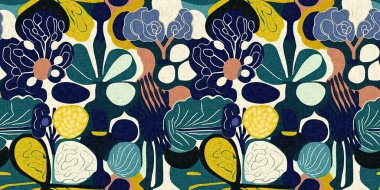 Kusursuz modayı tekrarlayan kenar süsleme pankartı arka planı. Modern eğlence desenleri, yaz aylarında pamuk efektli tekstil tasarımları için kumaş kenar baskısı.. 