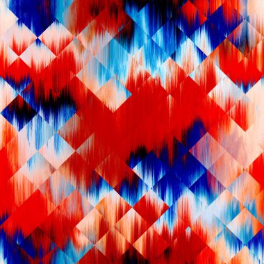 Plaj mayosu ve moda baskısı için nemli ombre geometrik renk karışımı. Damlayan dijital sıvı suluboya girdap etkisi. Yüksek çözünürlüklü kusursuz madde. Dalgalı yaz boyası boho.