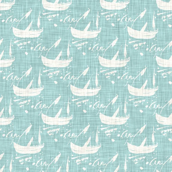 Незаметное Размытие Прибрежного Полотна Эффект Геометрической Мозаики Boho Patchwork Морской — стоковое фото