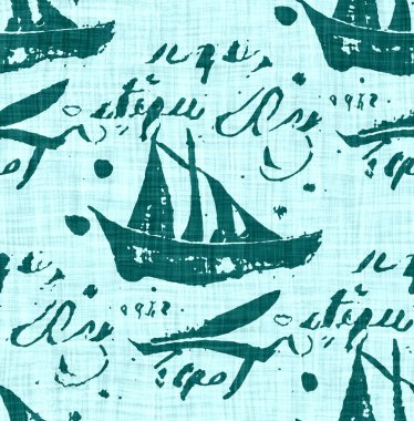  Kusursuz sahil bulanık keten efekti geometrik mozaik etkisi. Patchwork denizcilik, erkeksi yaz kurdelesi kesimi. Teal mavisi beyaz canlı suluboya batik azulejos fayans kenar afişi arkaplanı.