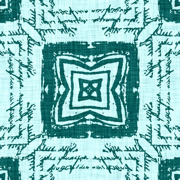 Απρόσκοπτη Παράκτια Θαμπάδα Λινό Εφέ Γεωμετρικό Ψηφιδωτό Αποτέλεσμα Patchwork Ναυτική Εικόνα Αρχείου