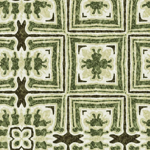 Patrón Textura Sin Costura Verde Geométrico Mosaico Caleidoscopio Moda Diseño —  Fotos de Stock