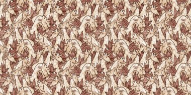 Bebek odası dekorasyonu için şirin bir safari vahşi zürafa sınırı. Kusursuz kürksüz kahverengi desenli cinsiyet nötr iz tasarımı.