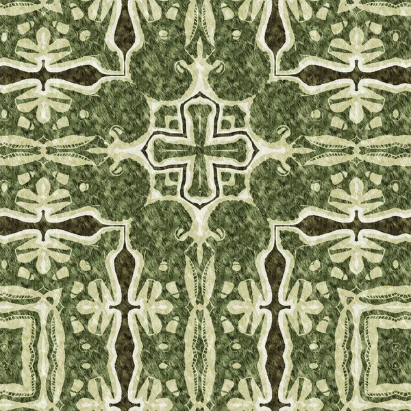 Mosaik Geometrisches Grünes Nahtloses Texturmuster Trendiges Kaleidoskop Webdesign Für Bedruckte — Stockfoto
