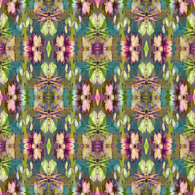 Yaban çiçeği kırsal damaske pürüzsüz desen. Klasik dekoratif duvar kâğıdı için geometrik antika çiçek. Cottagecore moda tekrar fayans