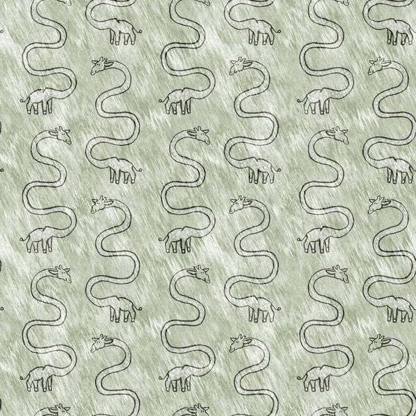 Χαριτωμένο Σαφάρι Άγρια Καμηλοπάρδαλη Μοτίβο Των Ζώων Για Μωρά Διακόσμηση — Φωτογραφία Αρχείου