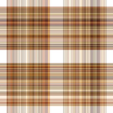 Woodland white tartan seamless pattern textile. Tonal autumnal forest plaid with organic texture. Background of orange stripe for rough wallpaper
